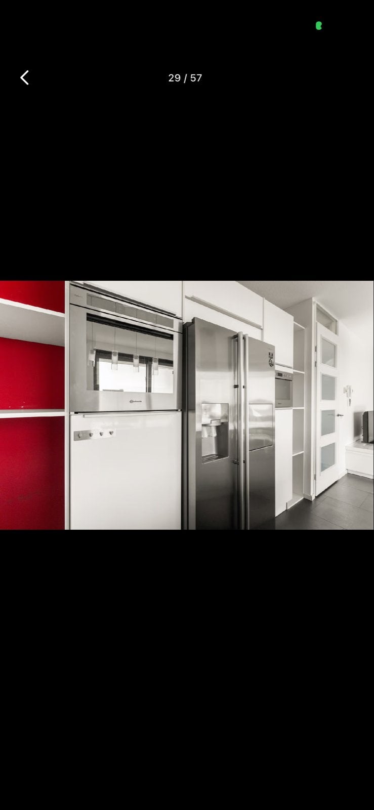 Moderne witte keuken met kookeiland en inbouwapparatuur, Ophalen, Gebruikt, Wit, Dubbelwandige keuken