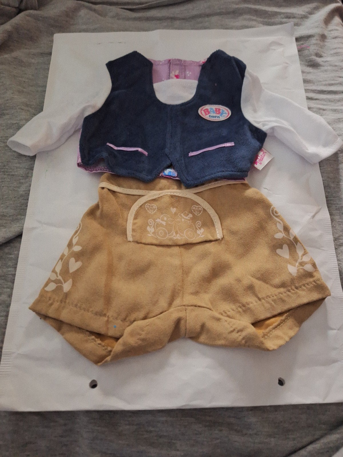 Baby Born Pop Jongen 43 Cm Blauw-Beige Tiroler Pakje. Nieuw., Ophalen of Verzenden, Nieuw