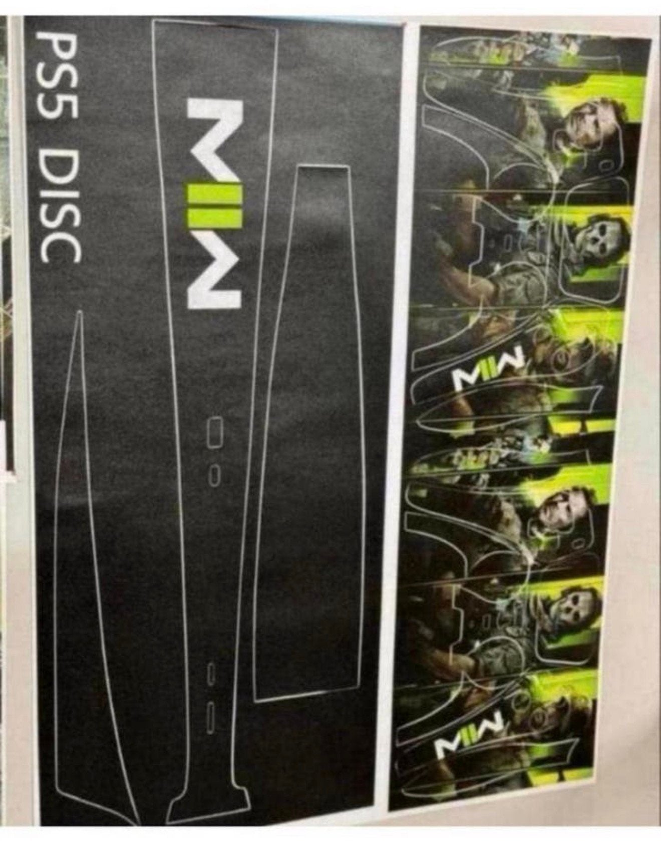 Sony Ps5 Playstation 5 STICKER set MWII Modern warfare cover, PlayStation 5, Overige typen, Nieuw, Ophalen of Verzenden