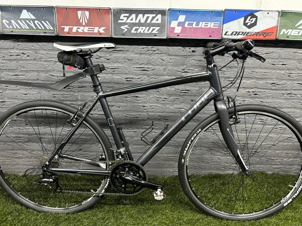 ZGAN Cube SL Road maat 56 shimano sora hybride fiets CUBE, Zo goed als nieuw, Meer dan 20 versnellingen, 53 tot 57 cm, Ophalen