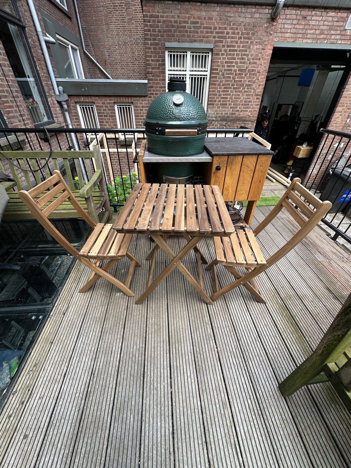 Houten buiten tafel en stoelen - IKEA ASKHOLMEN, Gebruikt, Eettafel, Tuinset, Hout