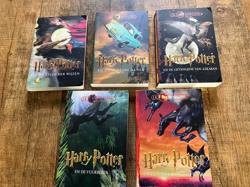 Harry Potter boeken. Deel 1 t/m 5 . Zie omschrijving, Verzamelen, Harry Potter, Ophalen of Verzenden, Zo goed als nieuw, Boek of Poster