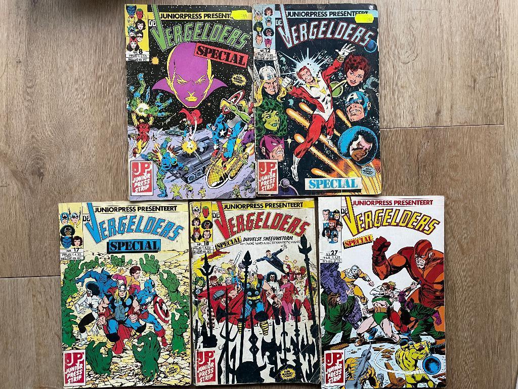 5x De Vergelders strips 1983/1989, Boeken, Strips | Comics, Gelezen, Europa, Ophalen of Verzenden, Meerdere comics