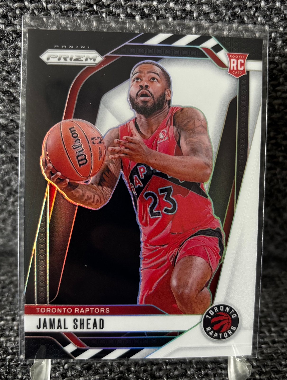Jamal Shead rc Toronto Raptors black white Panda NBA card, Ophalen of Verzenden, Nieuw, Plaatje