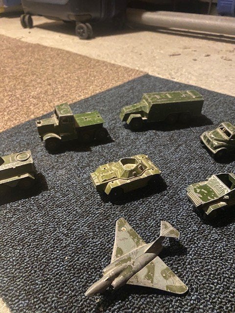 Vintage Dinky Toys Military 7 stuks, Verzenden