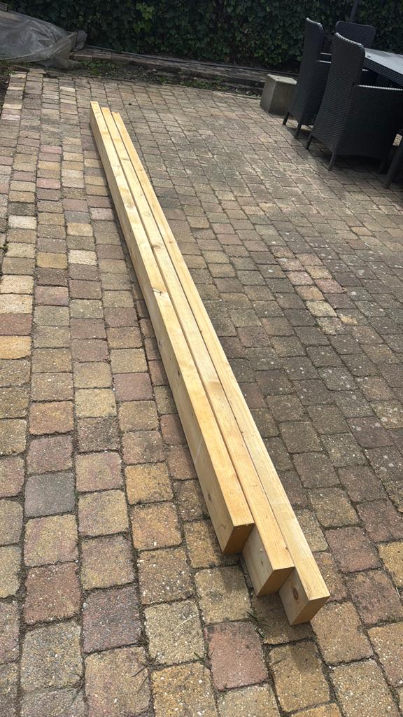 3x Konsta houten balk 59x156x3600 Nieuw, Doe-het-zelf en Verbouw, Hout en Planken, Ophalen, Balk, Vuren, 50 mm of meer