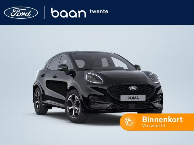 Ford Puma 1.0 EcoBoost Hybrid ST-Line, Auto's, 12 maanden, Puma, Euro 6, Zwart