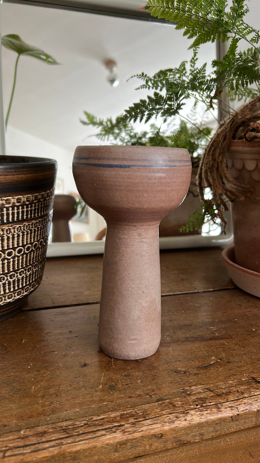 Vintage studio pottery keramiek vaasje, Ophalen of Verzenden, Zo goed als nieuw