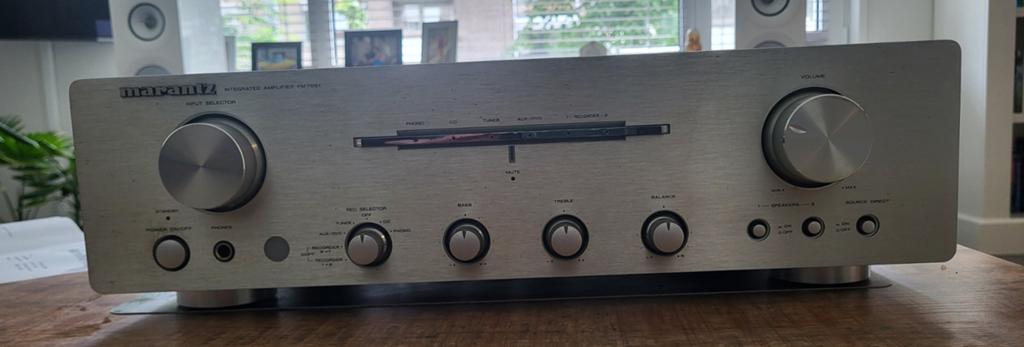 Marantz PM7001 stereo versterker zilver, Gebruikt, 60 tot 120 watt, Stereo, Ophalen