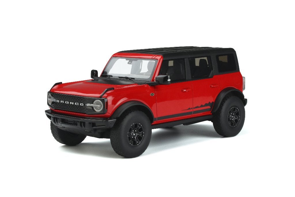 Ford Bronco Wildtrak 4D Sport Utility Rood GT Spirit GT360, Hobby en Vrije tijd, Modelauto's | 1:18, Overige merken, Auto, Verzenden