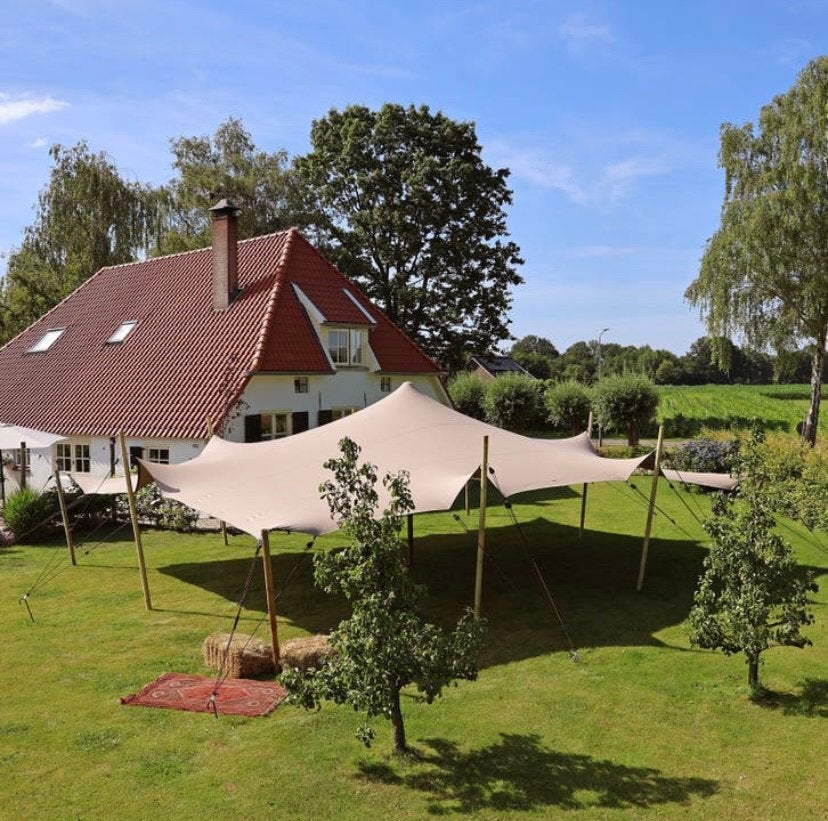 Goedkoopste STRETCHTENT huren. Top geregeld!, Ophalen, Zo goed als nieuw, 8 meter of meer, 6 meter of meer