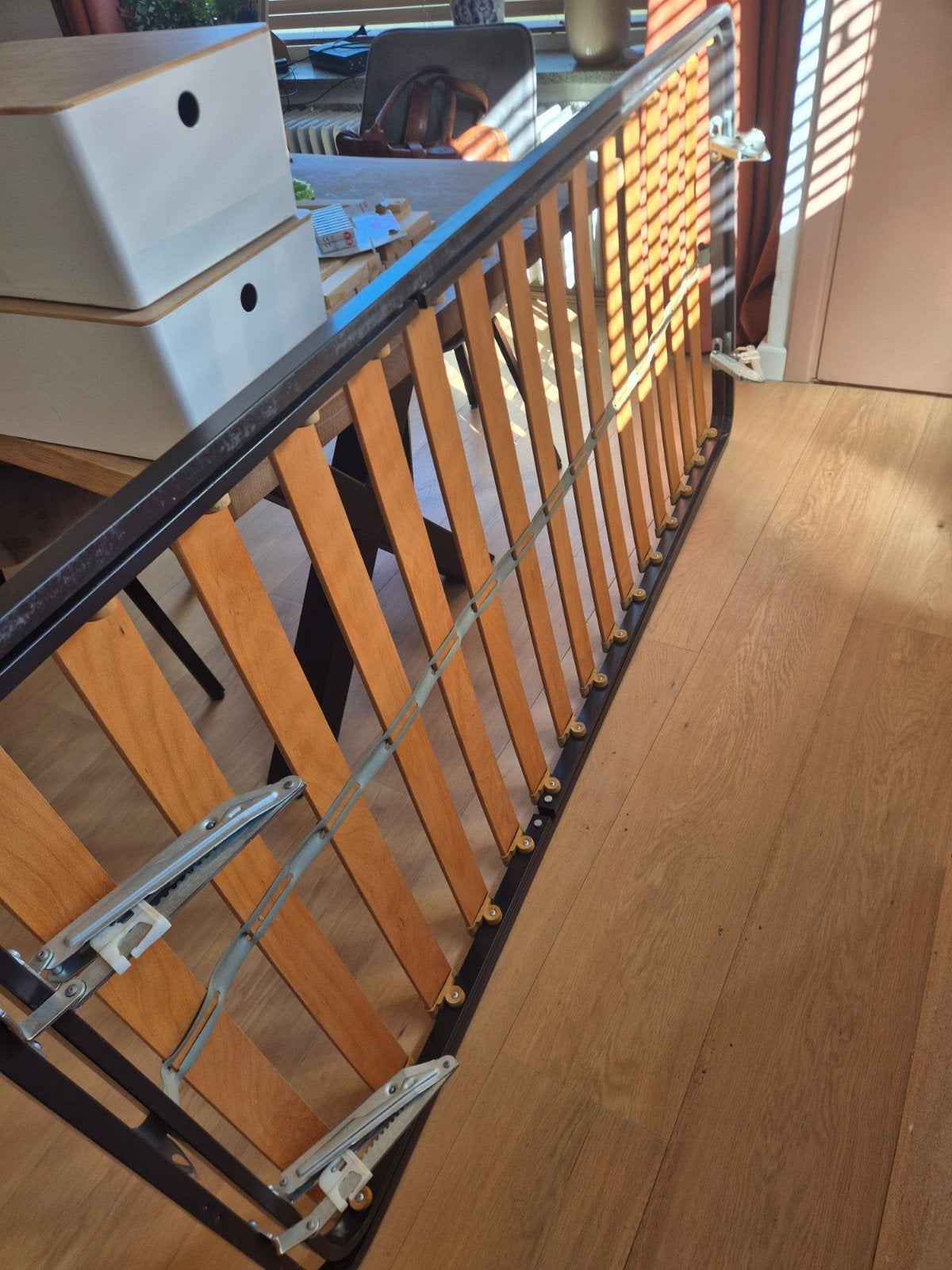 Gratis lattembodem, 200 bij 90, Huis en Inrichting, Ophalen, 90 cm, Eenpersoons, Wit