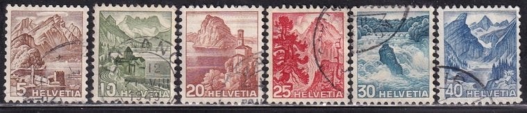 4507 - Zwitserland michel 500/505 gestempeld , Landschappen, Postzegels en Munten, Postzegels | Europa | Zwitserland, Verzenden