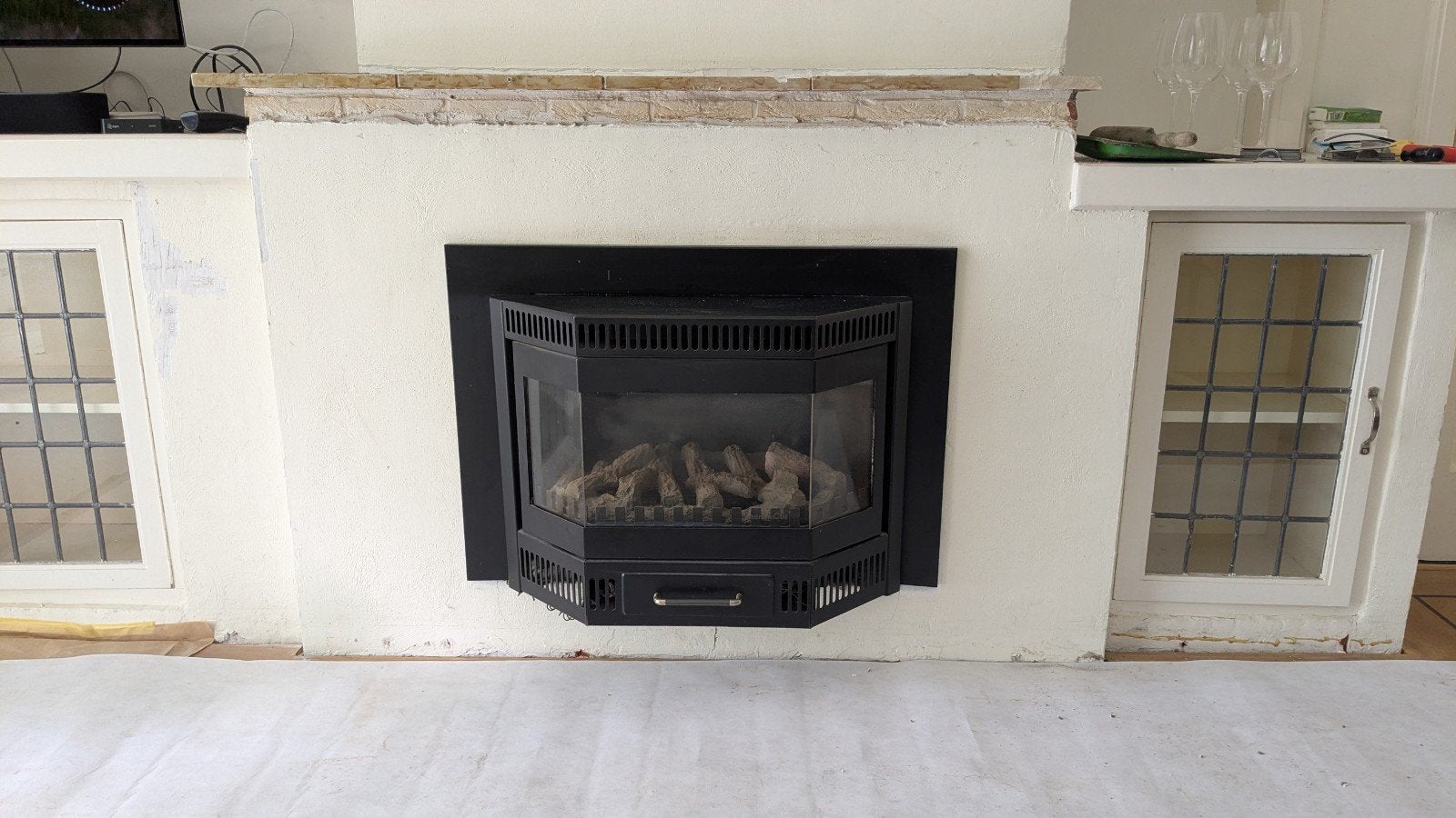 Gashaard 80x58cm (buiten) en 60x45cm inbouw, Huis en Inrichting, Haarden, Ophalen, Gebruikt, Inbouwhaard, Gashaard