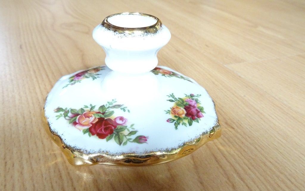 Royal Albert Old Country Roses Kandelaar laag, Antiek en Kunst, Antiek | Servies los, Ophalen of Verzenden