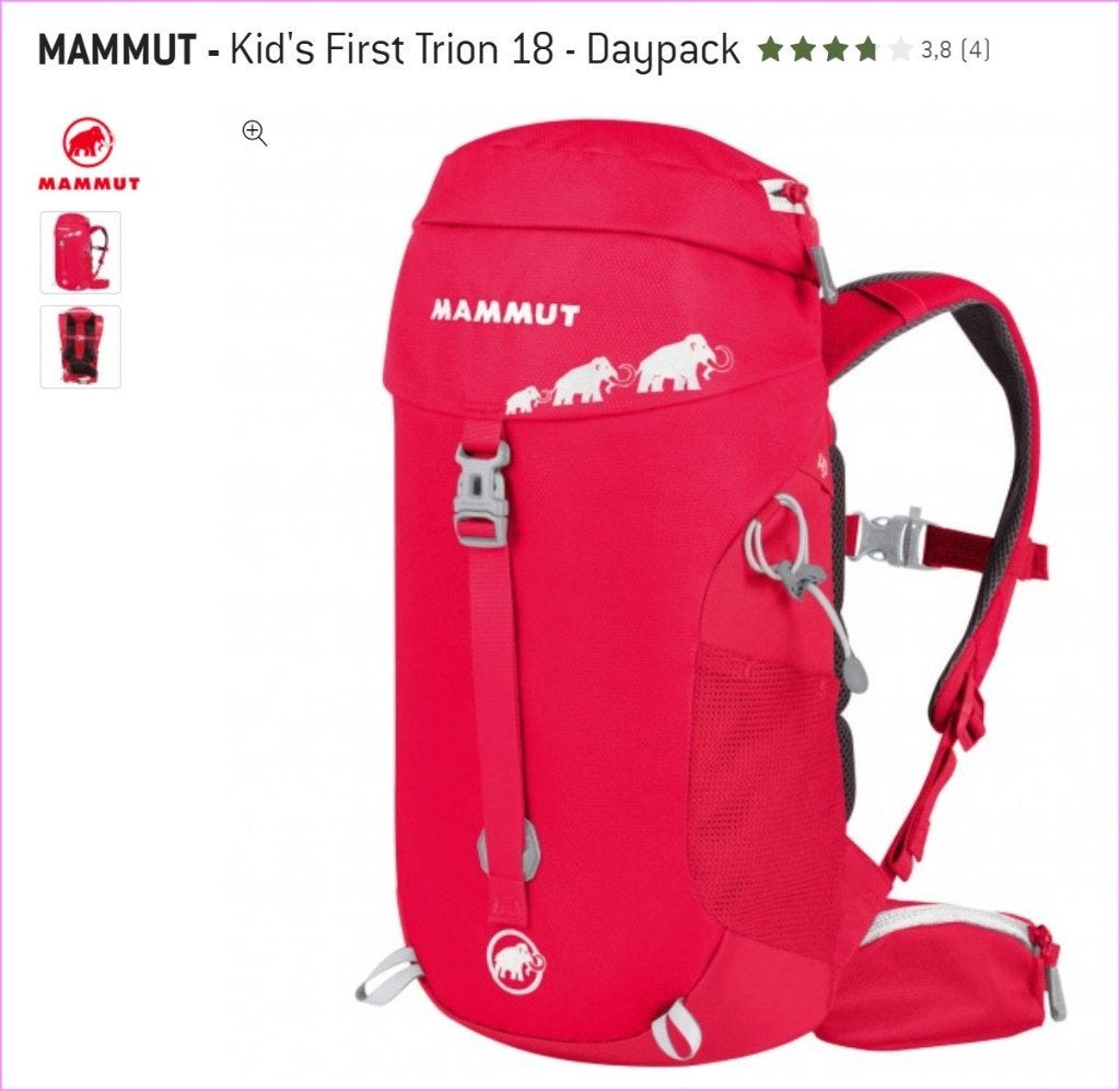 Mammut First Trion 18 backpack rugzak kinderen kids, Sport en Fitness, Bergsport en Wandelen, Ophalen of Verzenden, Zo goed als nieuw