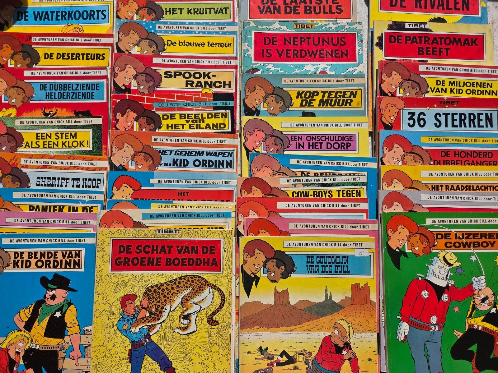 chick bill(34x)range tot deel 51, Complete serie of reeks, Ophalen of Verzenden, Zo goed als nieuw