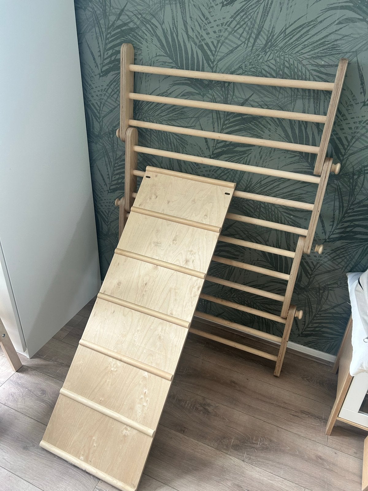 Ette tete Houten klimrek met glijbaan voor kinderen, Ophalen, Zo goed als nieuw, Glijbaan