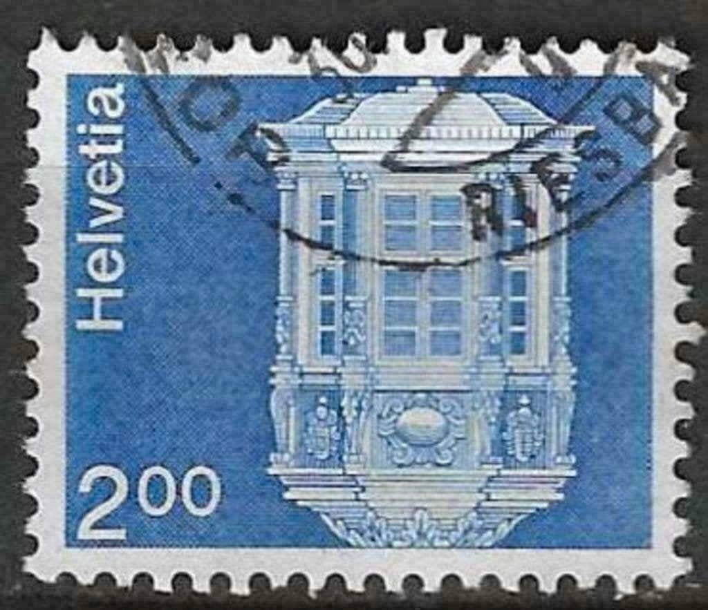 Zwitserland 1974 - Yvert 971 - Architectuur (ST), Verzenden, Gestempeld