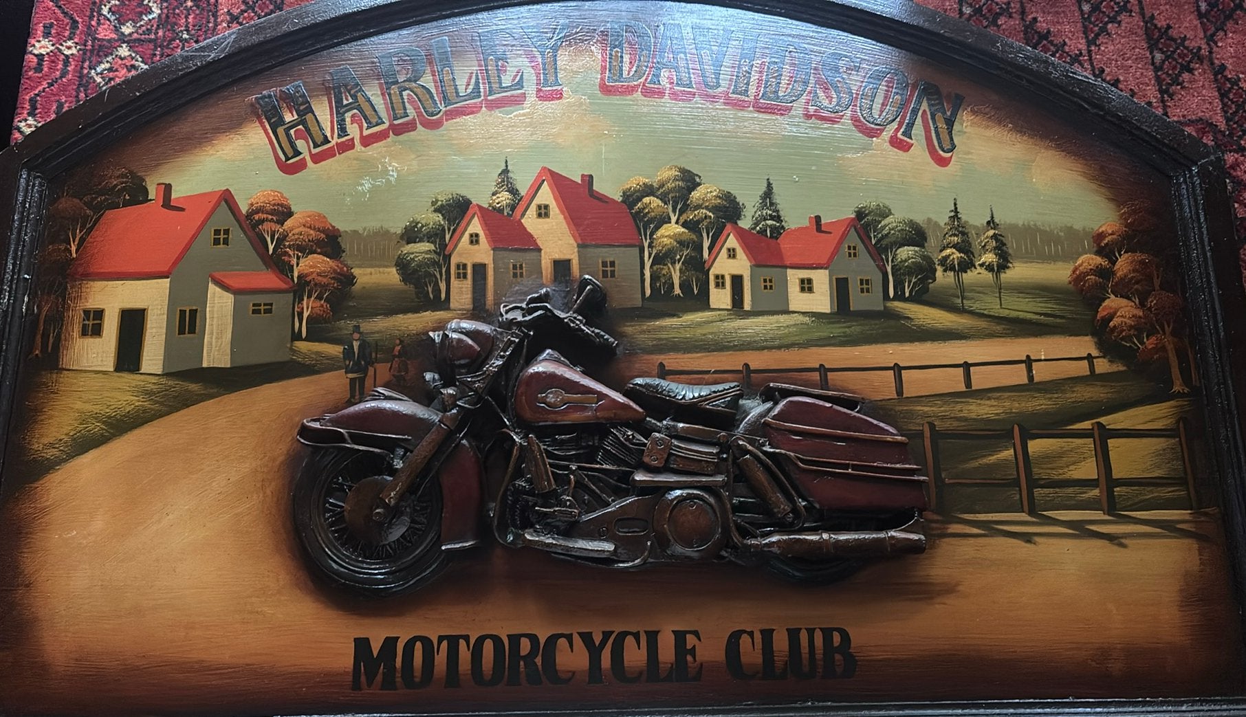 Harley Davidson vintage wandpaneel 3D, Ophalen