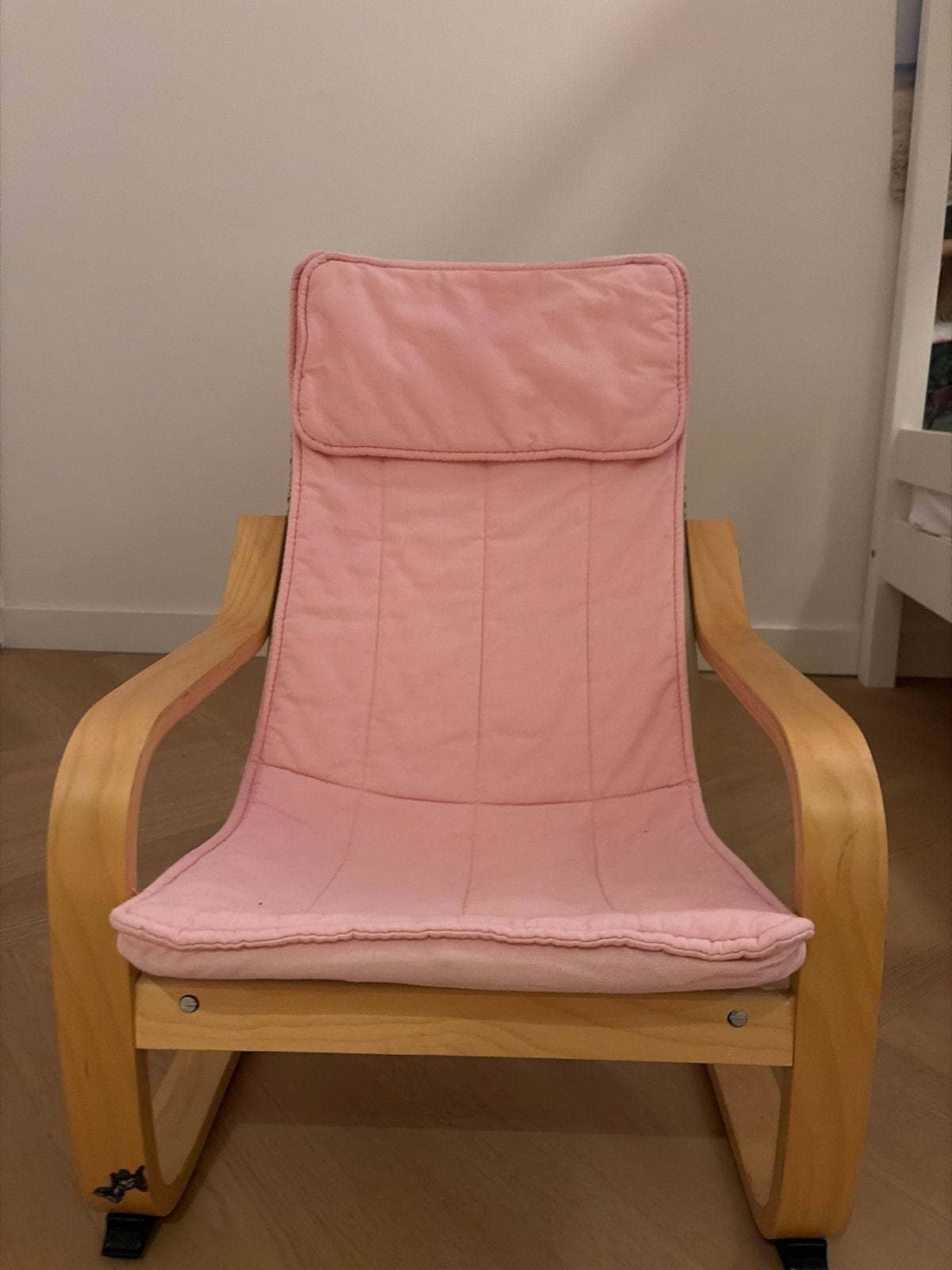Roze schommelstoel voor kinderen, Huis en Inrichting, Stoelen, Ophalen, Gebruikt, Overige kleuren, Eén