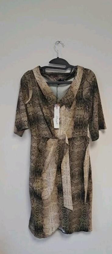 Nieuwe Closet London Slangenprint Jurk - Maat 8, Kleding | Dames, Jurken, Nieuw, Maat 34 (XS) of kleiner, Overige kleuren, Ophalen of Verzenden