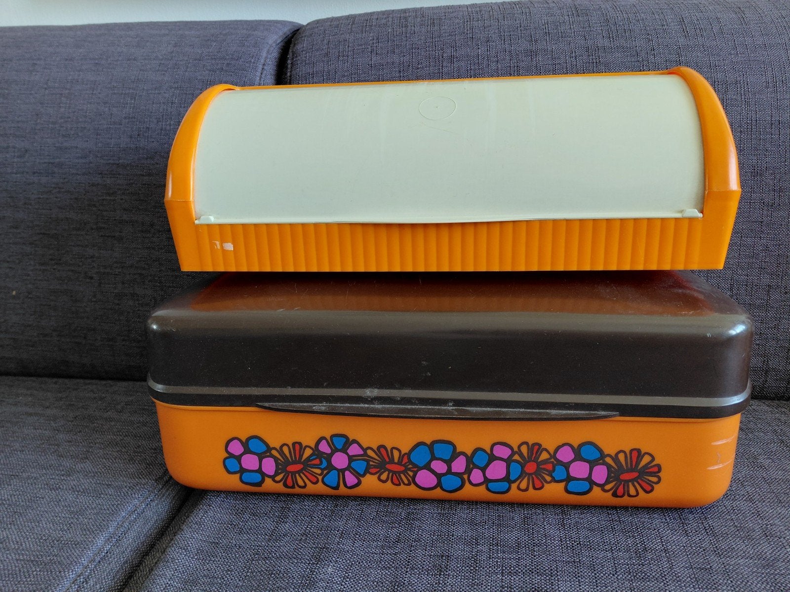 2 vintage broodtrommel oid merk Gerda en Beccon Plastics, Ophalen of Verzenden, Gebruikt
