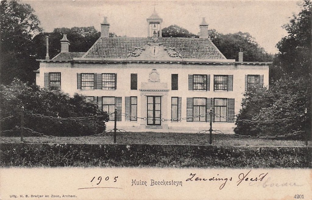 JQ233 Velsen Zuid Huize Beeckesteyn ca 1900, Ophalen of Verzenden, Voor 1920, Gelopen, Noord-Holland