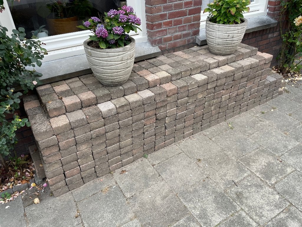 achtertuin blok stenen (10x10x6cm) 10m2, Tuin en Terras, Ophalen, Gebruikt, Klinkers, 10 m² of meer