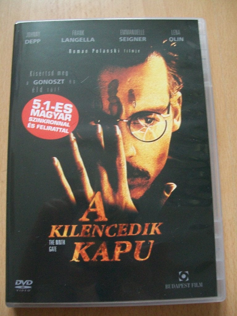 A kilencedik kapu The Ninth Gate Johnny Depp Frank Langella, Vanaf 12 jaar, Ophalen of Verzenden, Zo goed als nieuw, Bovennatuurlijke thriller
