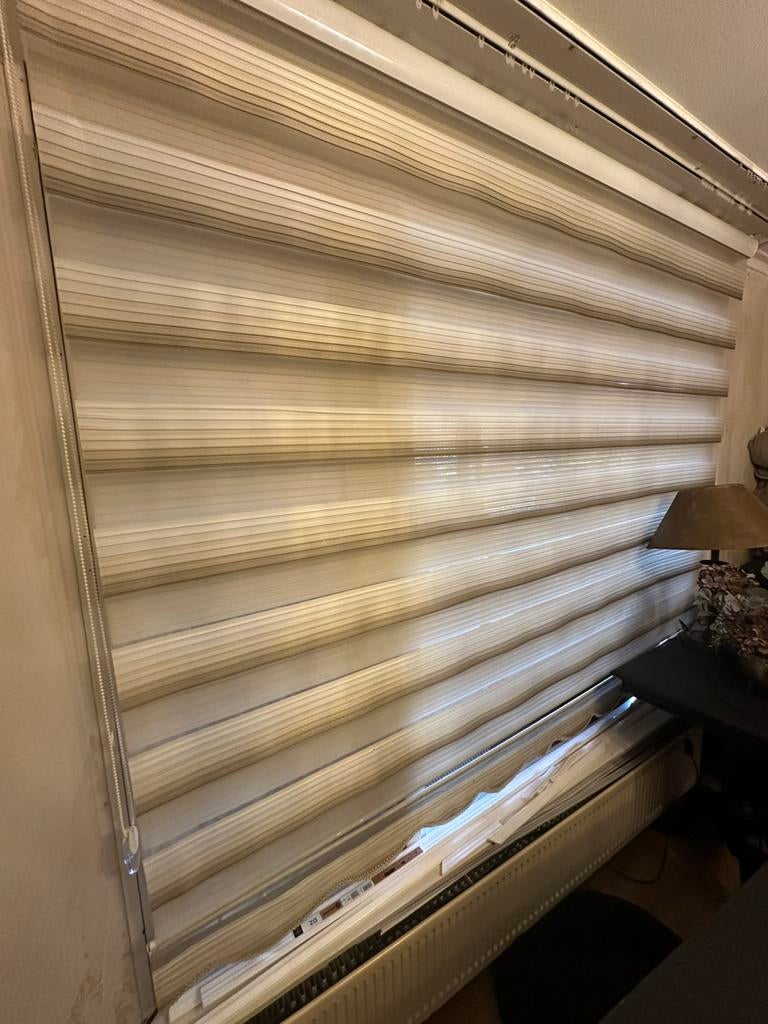 Rolgordijnen met schulprand, Ophalen, Gebruikt, 200 cm of meer, Beige