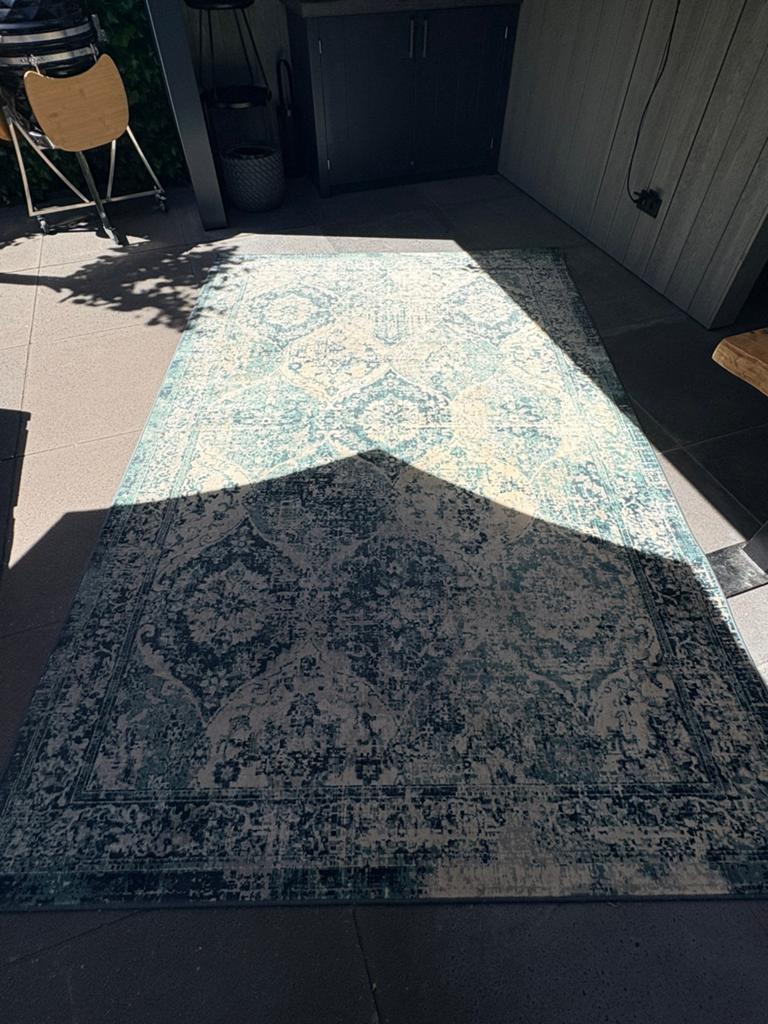 IKEA VONSBÄK Vloerkleed 200x300 cm Groen/Beige, Ophalen, Gebruikt, 200 cm of meer, 200 cm of meer