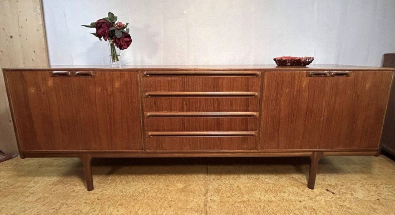 Gratis bezorging!Mid-Century Retro Vintage Teak Dressoir1960, Huis en Inrichting, Kasten | Dressoirs, Gebruikt, McIntosh, McIntosh