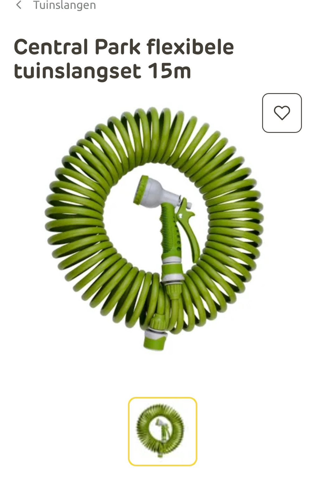 Flexibele tuinslang van Praxis, 15 meter, Ophalen of Verzenden, Zo goed als nieuw, Tuinslang