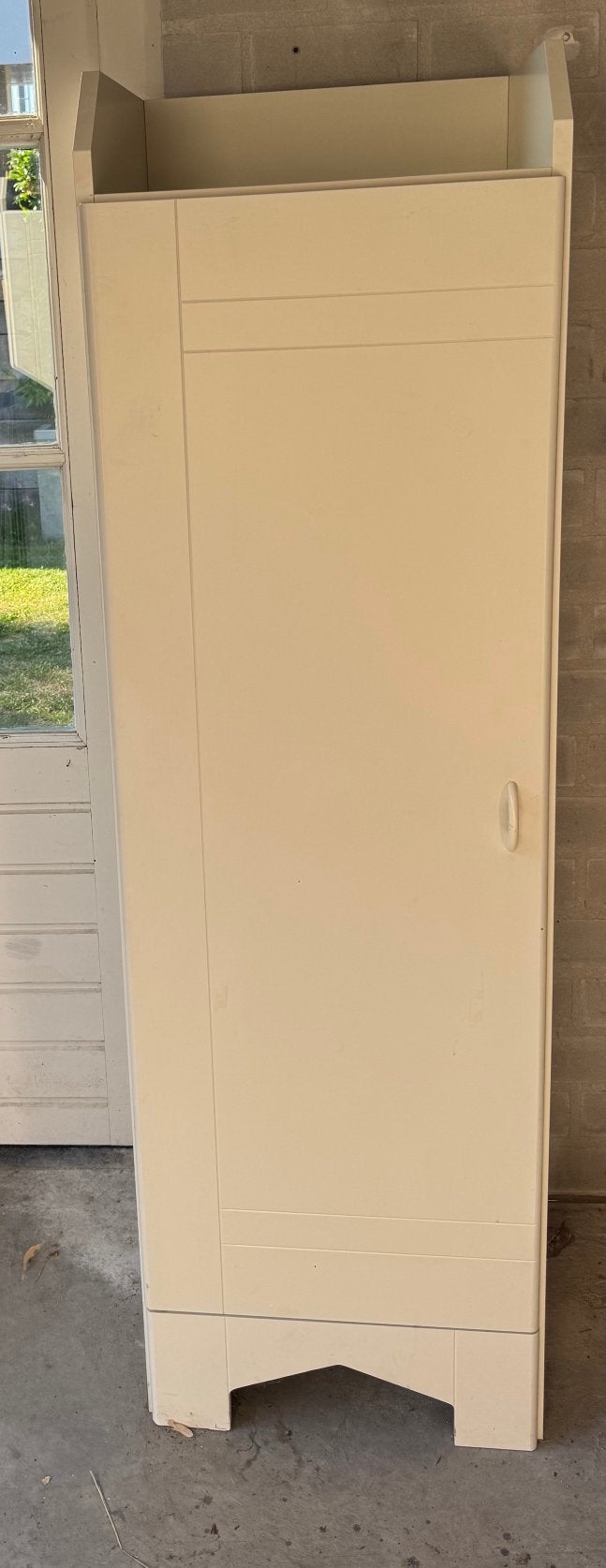 Stevige witte kast met planken, Ophalen, 50 tot 100 cm, Zo goed als nieuw, 150 tot 200 cm