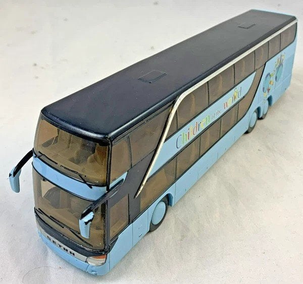 Siku 3732 Setra S 431 DT Dubbeldekker Children of World bus, Coolsingel 104, 3011 AG Rotterdam, Netherlands, SIKU, Verzenden, Zo goed als nieuw