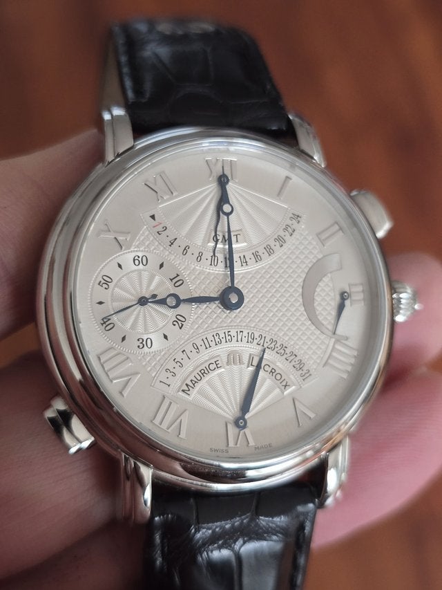 Maurice Lacroix Masterpiece 43 mm, Overige merken, Leer, Staal, Polshorloge