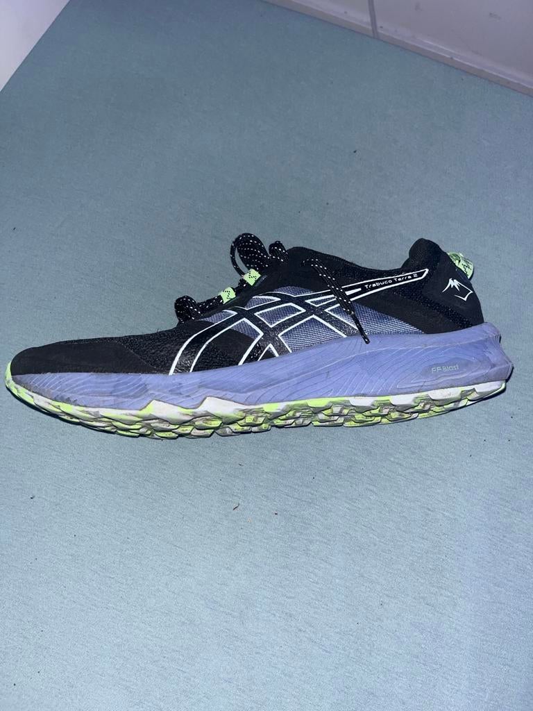 Asics Trabuco Terra 2 Trailrunning Schoenen Maat 45, Ophalen, Gedragen, Zwart, Sportschoenen