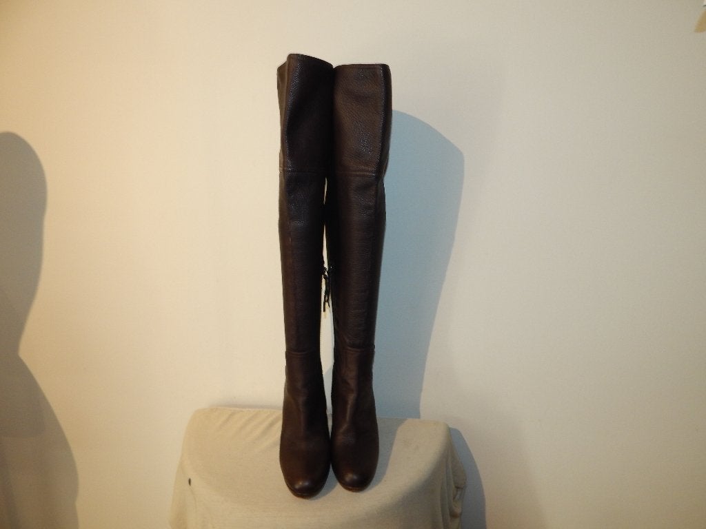 Miu Miu hoge overknee laarzen zacht leer chocolade bruin 36, Hoge laarzen, Bruin, Verzenden, Miu miu