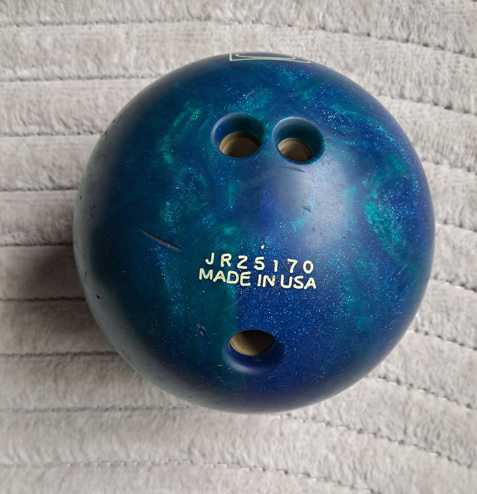Bowlingbal Brunswick Zone - Blauw/Groen, Sport en Fitness, Bowlen, Ophalen, Gebruikt