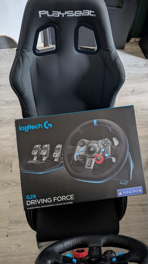Complete Simrace Set: Playseat Evolution + Logitech G29, Spelcomputers en Games, Ophalen of Verzenden, Gebruikt, Playseat of Racestoel