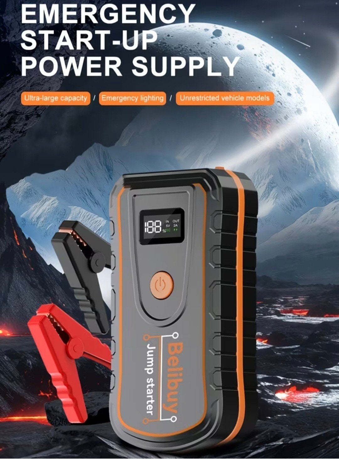 Krachtige Jumpstarter 6000A voor alle voertuigen, Verzenden, Nieuw