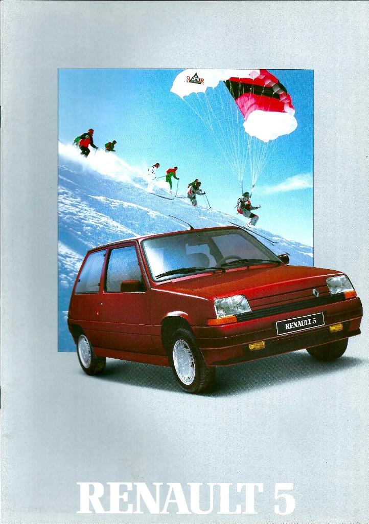 Brochure Renault 5 1989, Ophalen of Verzenden, Gelezen, Renault