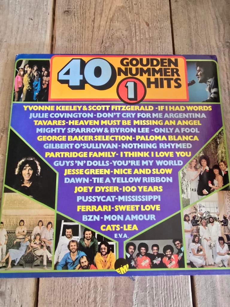40 Gouden Nummer 1 Hits LP - Diverse Artiesten, Cd's en Dvd's, Vinyl | Verzamelalbums, Gebruikt, Complilatie, Pop, 1970 - 1979