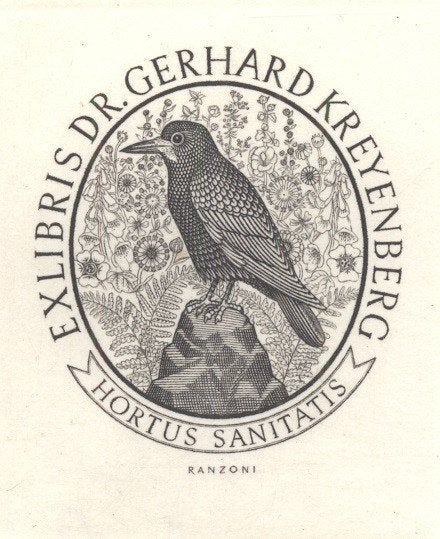 0111 Ex Libris Oostenrijk : Hans Ranzoni, z.j., Verzenden, Ex libris