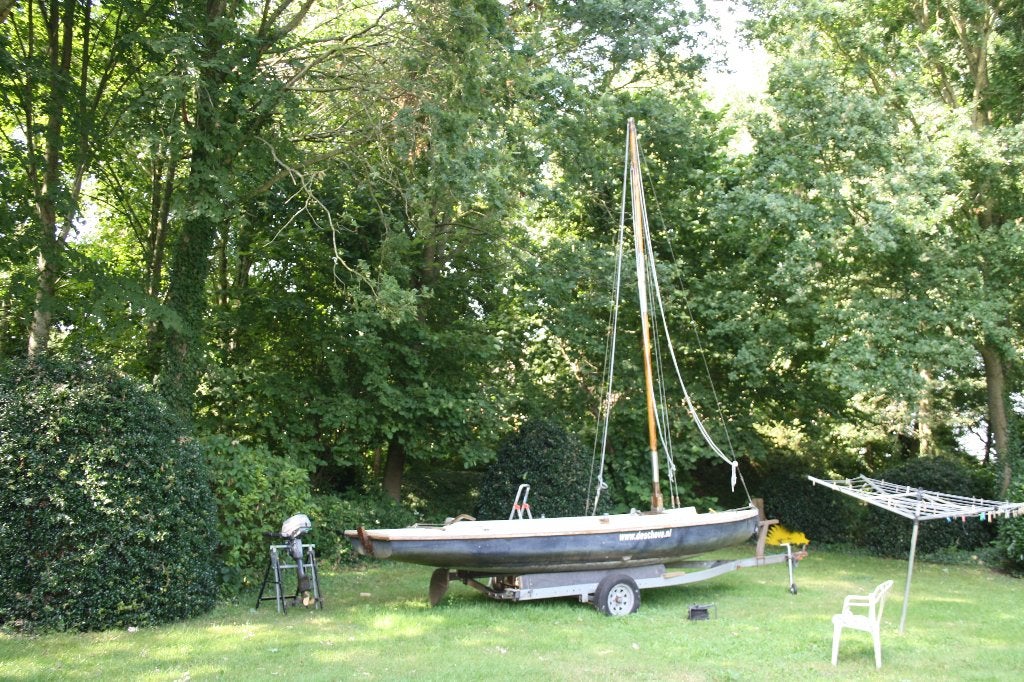 Polyester 16m2 Zeilboot met Motor en Midzwaard, Watersport en Boten, Ophalen, 3 pk, 16m² klasse, Polyester