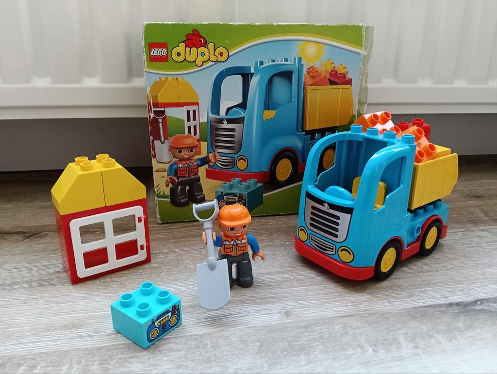 4 Duplo sets, bus, kiepwagen, pizza stand, Bob de Bouwer, Ophalen of Verzenden, Zo goed als nieuw