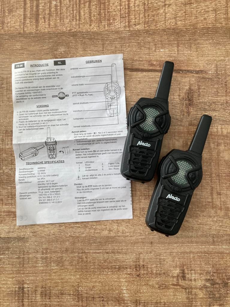 Alecto walkie talkie portofoon voor kinderen, Ophalen of Verzenden, Zo goed als nieuw, Minder dan 2 km