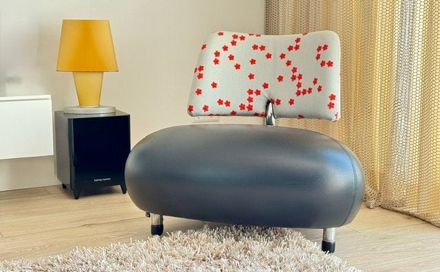 In uitstekende staat leren Leolux Pallone Pa design fauteuil, Ophalen, Modern & Klassiek, 75 tot 100 cm, Zo goed als nieuw