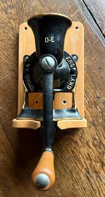 Antieke Spong & Co Ltd - Douwe Egberts koffiemolen grinder, Ophalen of Verzenden